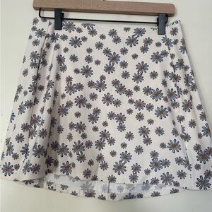 Altar'd State White Floral Skater Skirt